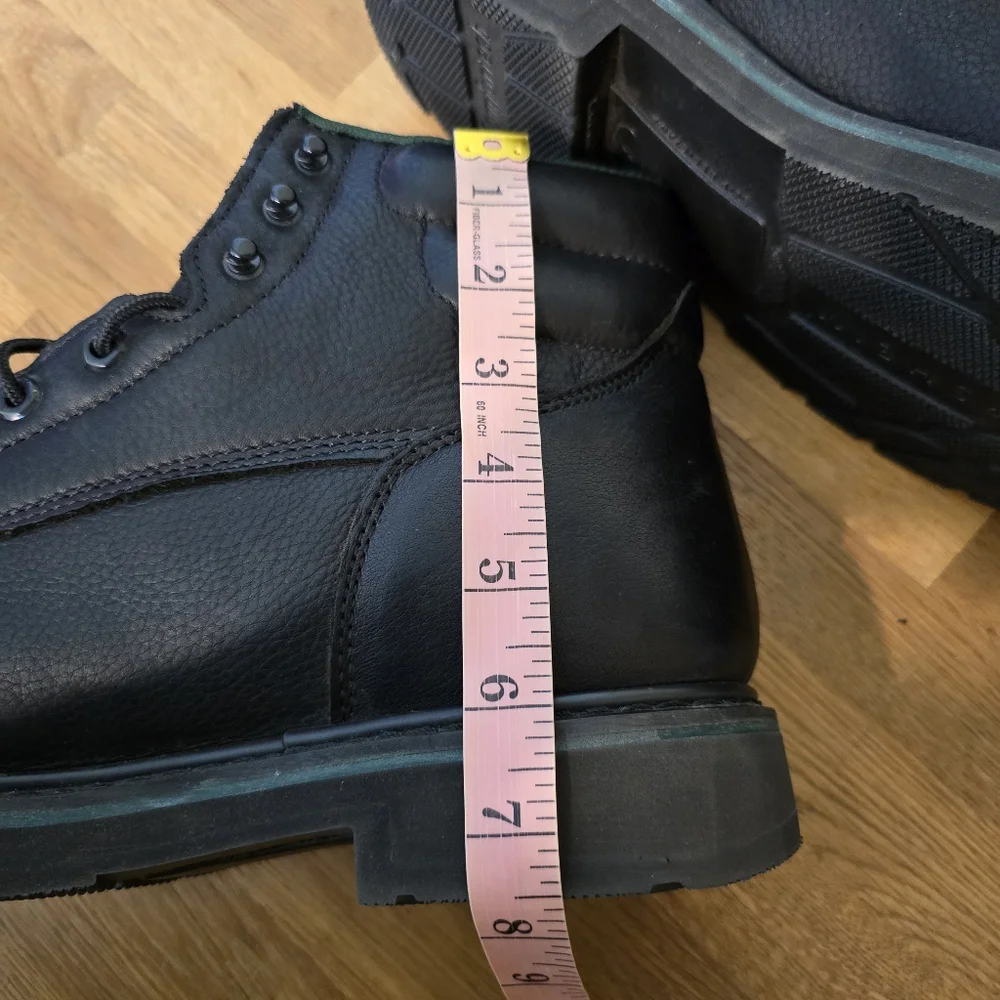 Florsheim FE675 Men’s Work Boot Black Leather ASTM Safety EH Toe Size 11EEE Wide